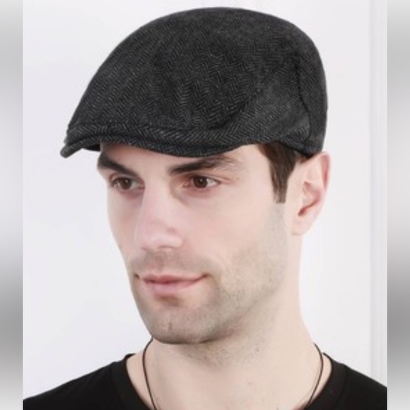 NWT Bailey of Hollywood TWEED FLAT CAP BLACK/Grey for men/women size S petit - Picture 9 of 9